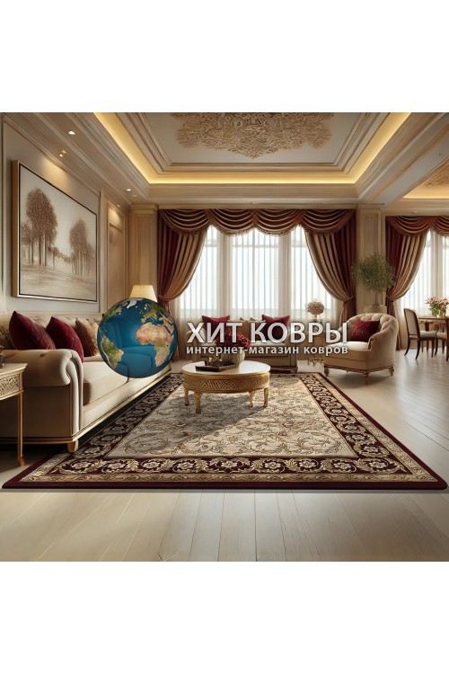 Китайский ковер 002009 Коричневый-бежевый